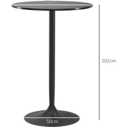 Masa de bar Homcom 83A-069V81BK 70x70x102 cm (Black) Thumb