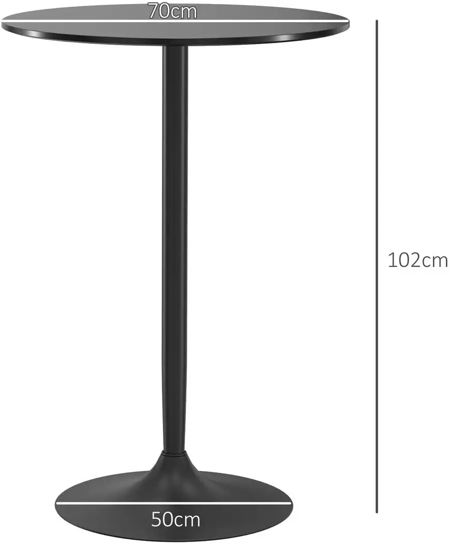 Барный стол Homcom 83A-069V81BK 70x70x102 cm (Black) - 4