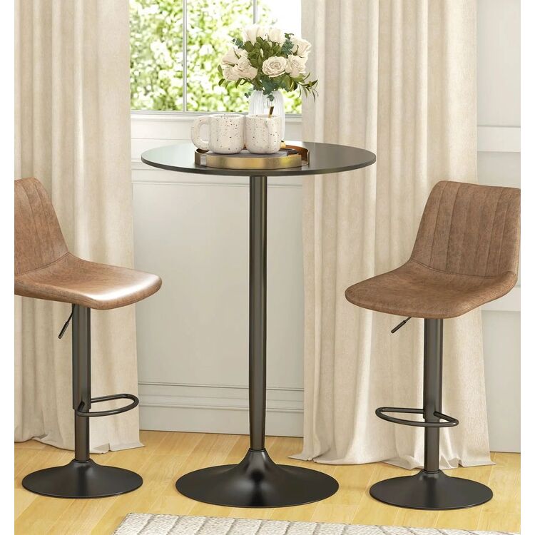Masa de bar Homcom 83A-069V81BK 70x70x102 cm (Black)