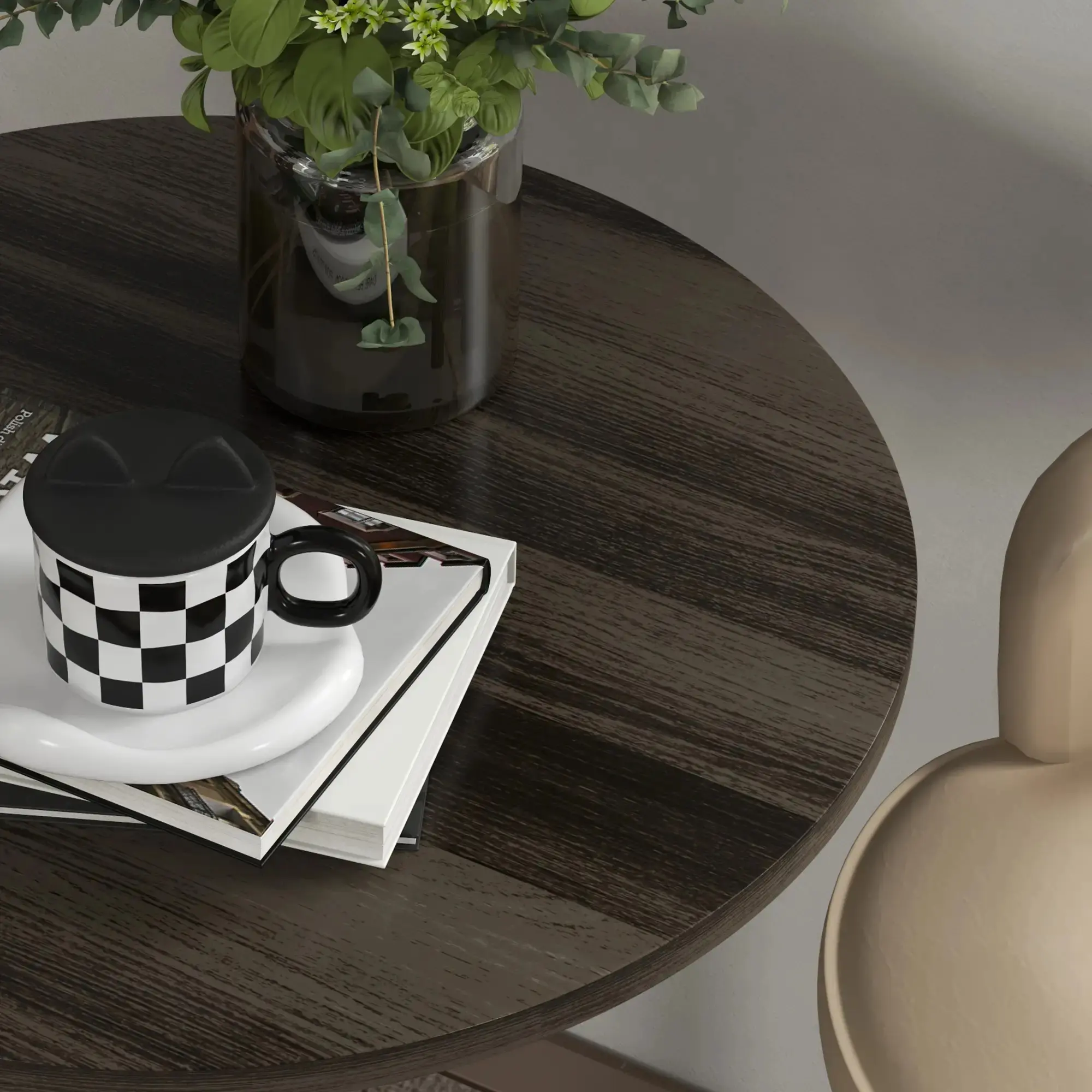 Masa de bar Homcom 83A-087V80DW (Dark Walnut)