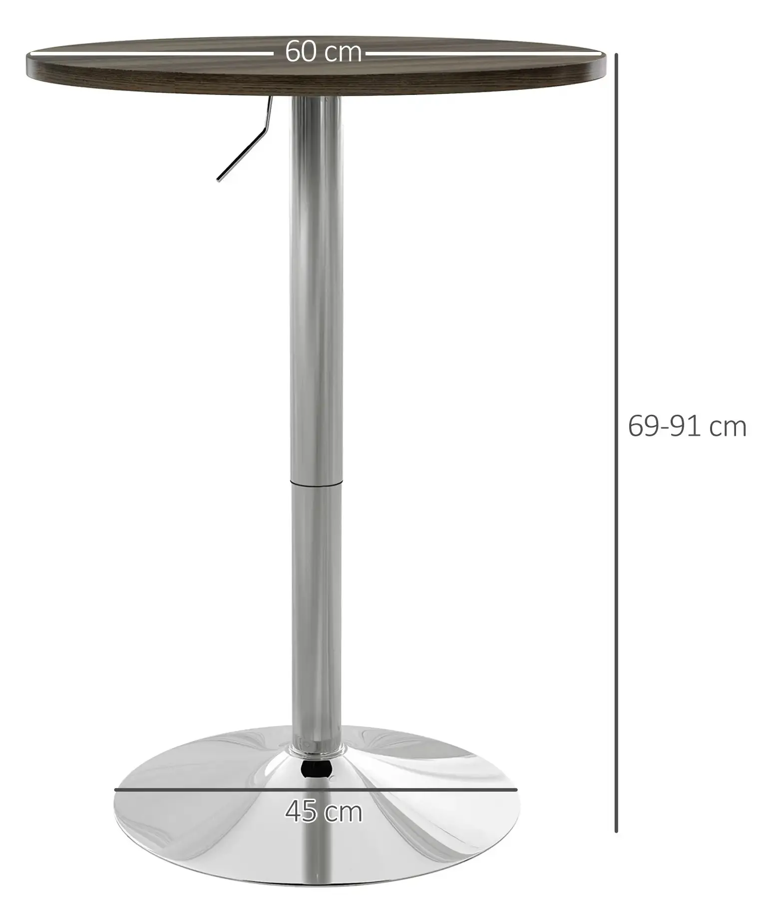 Masa de bar Homcom 83A-087V80DW (Dark Walnut)