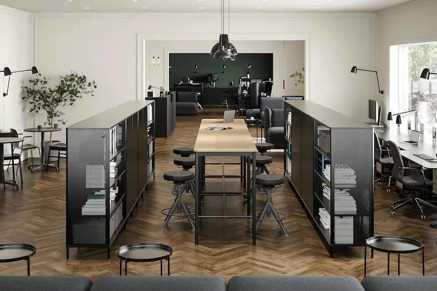 Стол Ikea Tommaryd 130x70x105 (Дубовый Шпон Беленый/Антрацит) - 4