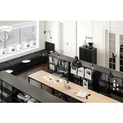 Стол Ikea Tommaryd 130x70x105 (Дубовый Шпон Беленый/Антрацит) Thumb