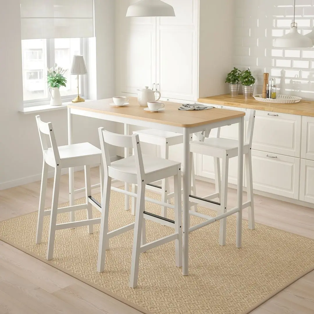 Стол Ikea Tommaryd 130x70x105 (Дубовый шпон Беленый/Белый) - 2