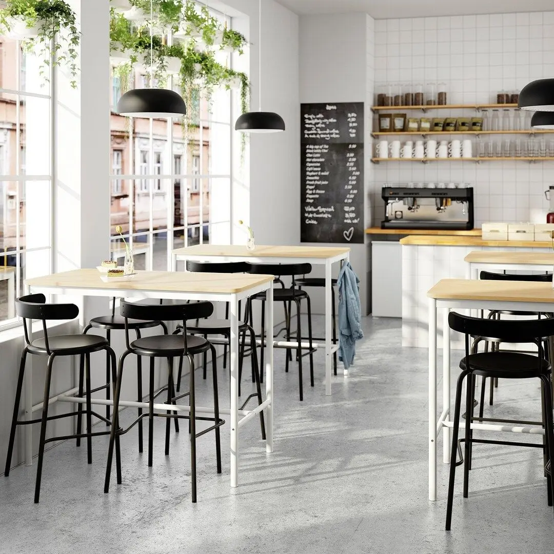 Стол Ikea Tommaryd 130x70x105 (Дубовый шпон Беленый/Белый) - 4