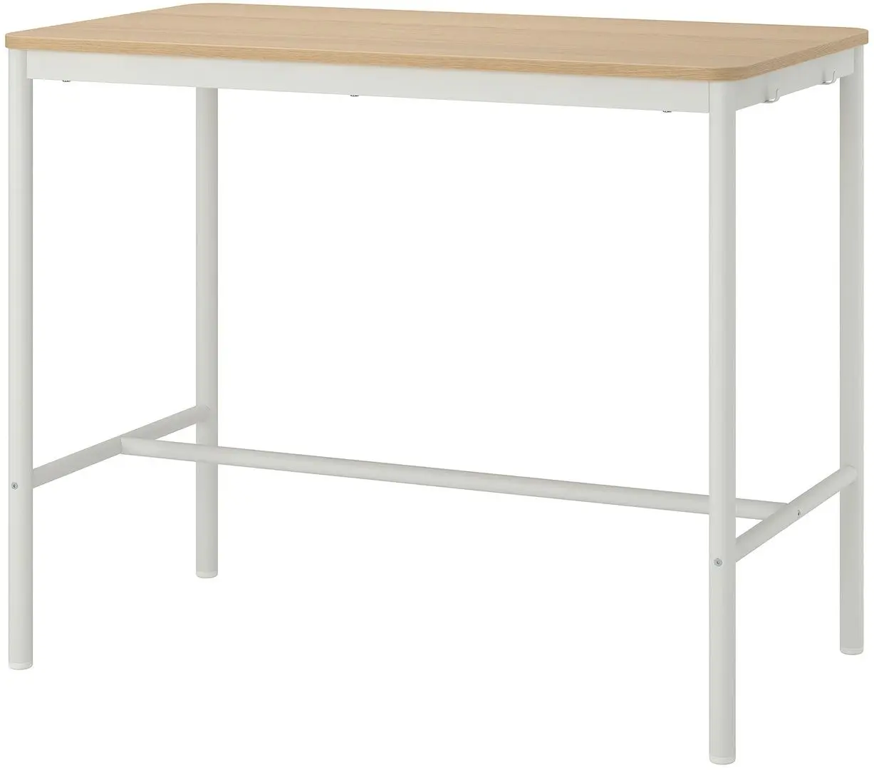 Стол Ikea Tommaryd 130x70x105 (Дубовый шпон Беленый/Белый)