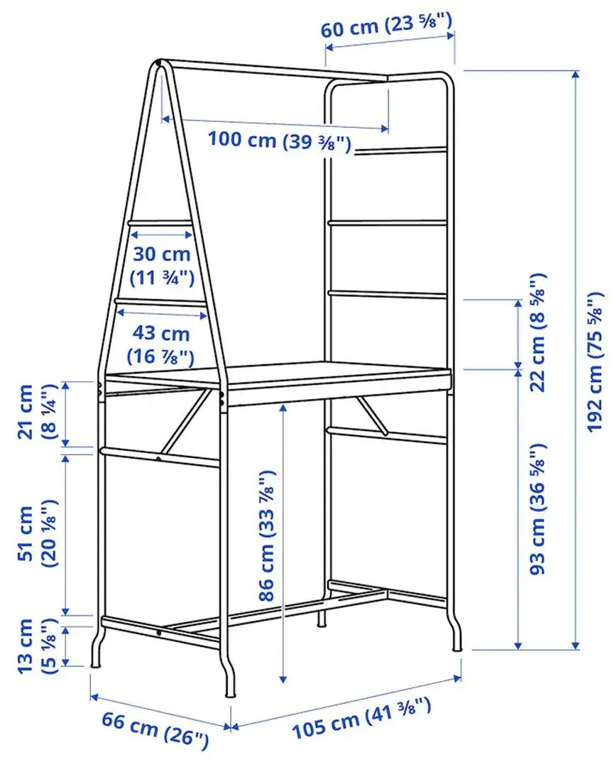 Set masa scaune Ikea Haverud/Dalfred 2 taburete 105cm (Negru/Negru) - 3