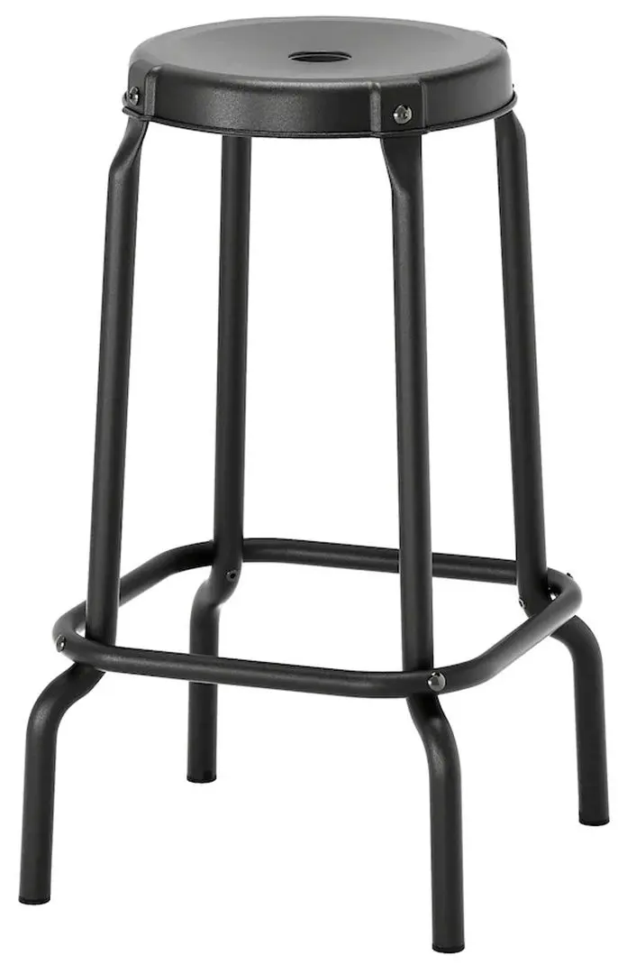 Set masa scaune Ikea Haverud/Raskog 4 taburete 105cm (Negru/Negru) - 5