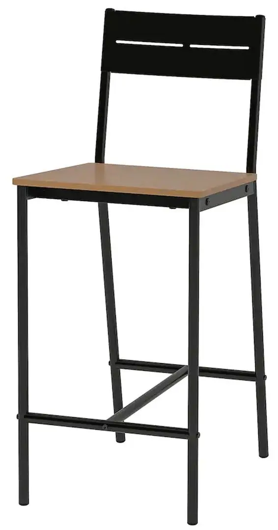 Set masa scaune Ikea Haverud/Sandsberg 4 scaune105cm (Negru/Vopsit Maro) - 9