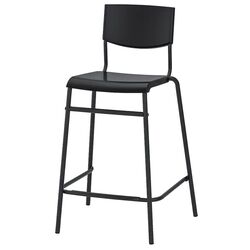 Обеденный набор Ikea Haverud/Stig 4 барных стула 105cm (Черный/Черный) Thumb