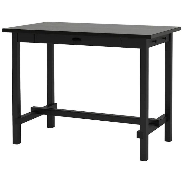 Set masa scaune Ikea Nordviken/Bergmund/Gunnared 75cm 1+4 (Negru/Gri mediu)