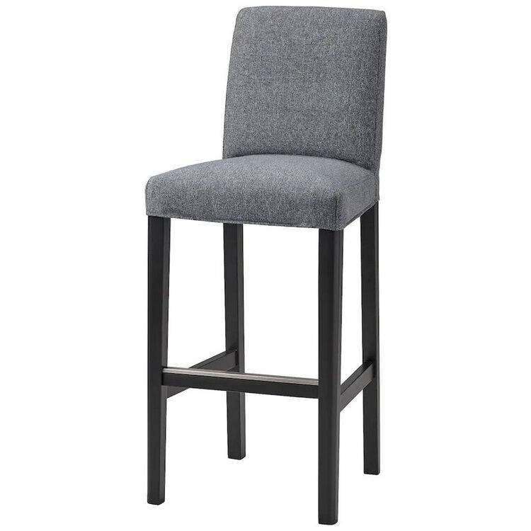 Set masa scaune Ikea Nordviken/Bergmund/Gunnared 75cm 1+4 (Negru/Gri mediu)
