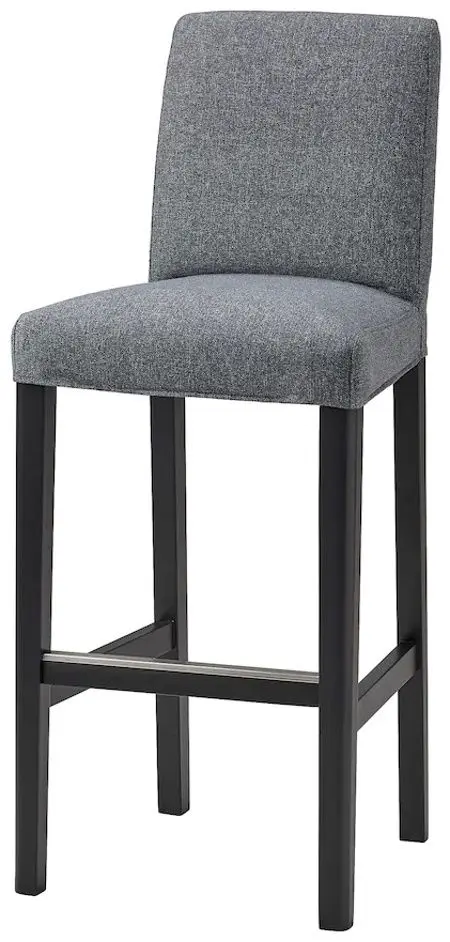 Set masa scaune Ikea Nordviken/Bergmund/Gunnared 75cm 1+4 (Negru/Gri mediu)