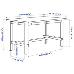 Set masa scaune Ikea Nordviken/Bergmund/Gunnared 75cm 1+4 (Negru/Gri mediu) Thumb