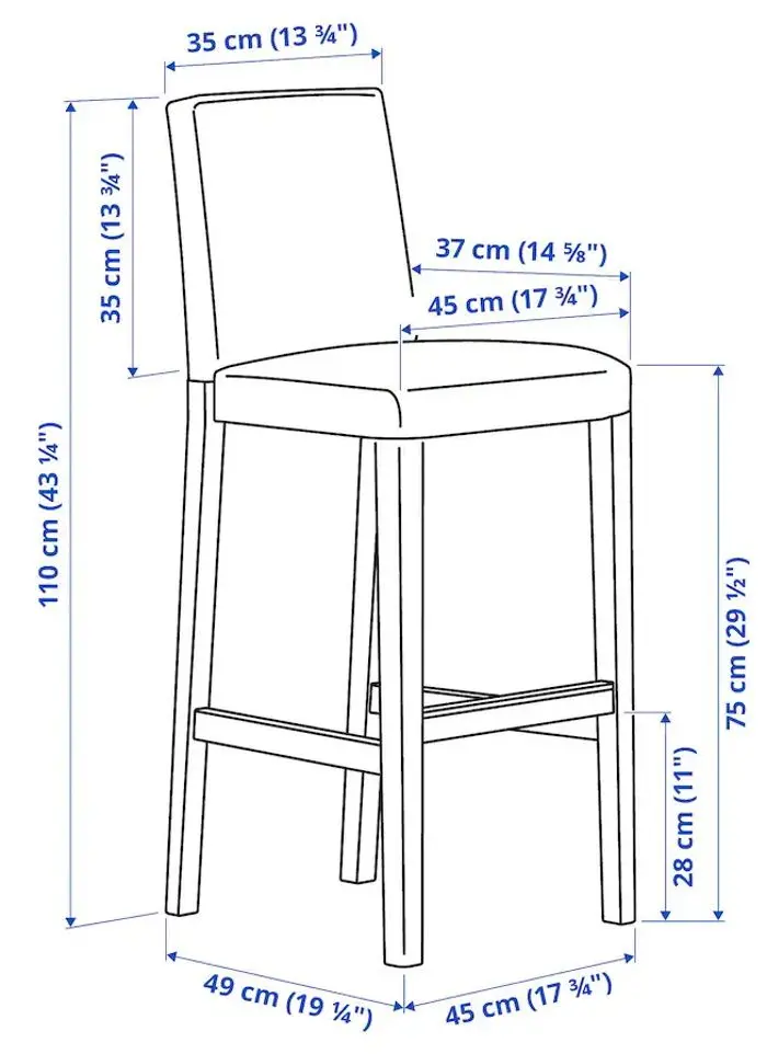 Set masa scaune Ikea Nordviken/Bergmund/Gunnared 75cm 1+4 (Negru/Gri mediu)