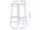 Set masa scaune Ikea Ronninge 4 scaune de bar (Mesteacan)