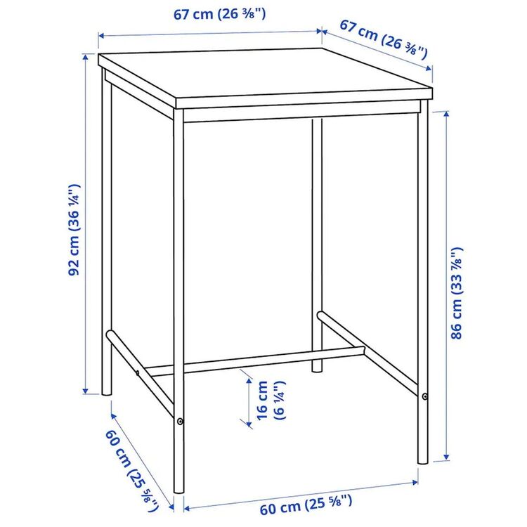 Set de sufragerie Ikea Sandsberg/Dalfred 2 scaune 67x67cm (Negru)