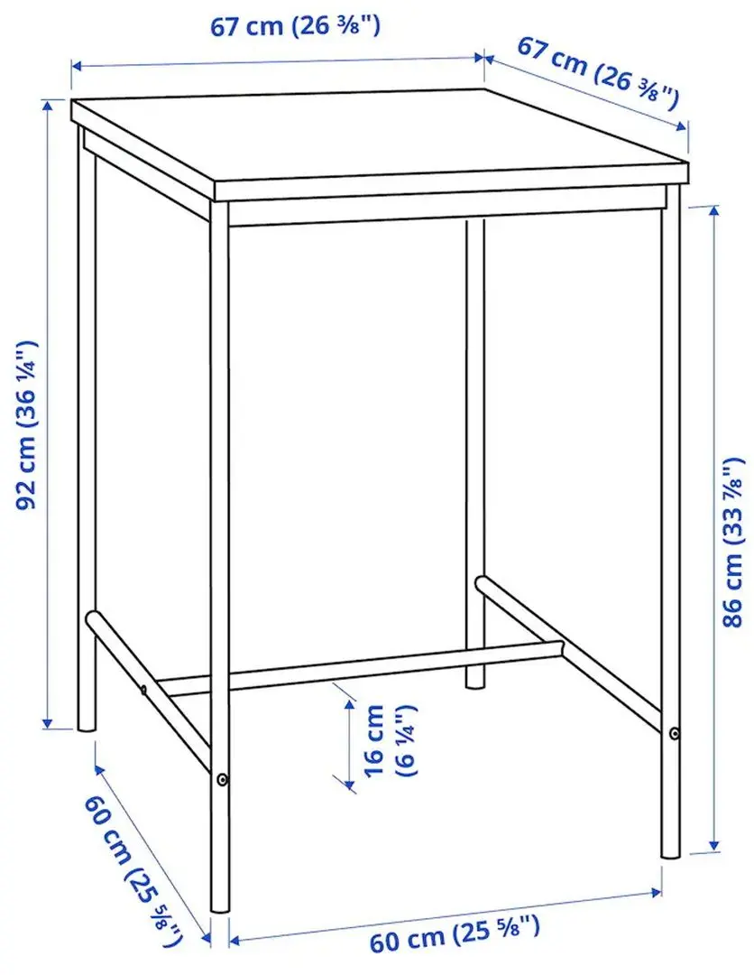 Set de sufragerie Ikea Sandsberg/Dalfred 2 scaune 67x67cm (Negru) - 8