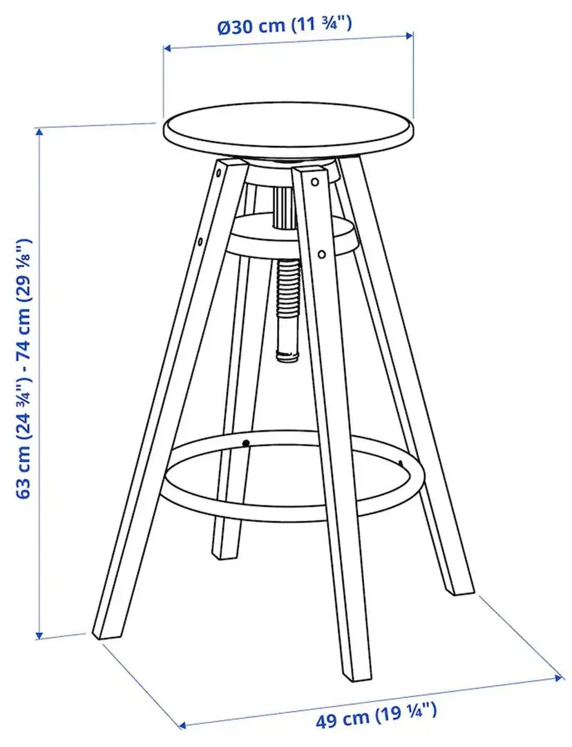 Set de sufragerie Ikea Sandsberg/Dalfred 2 scaune 67x67cm (Negru) - 9