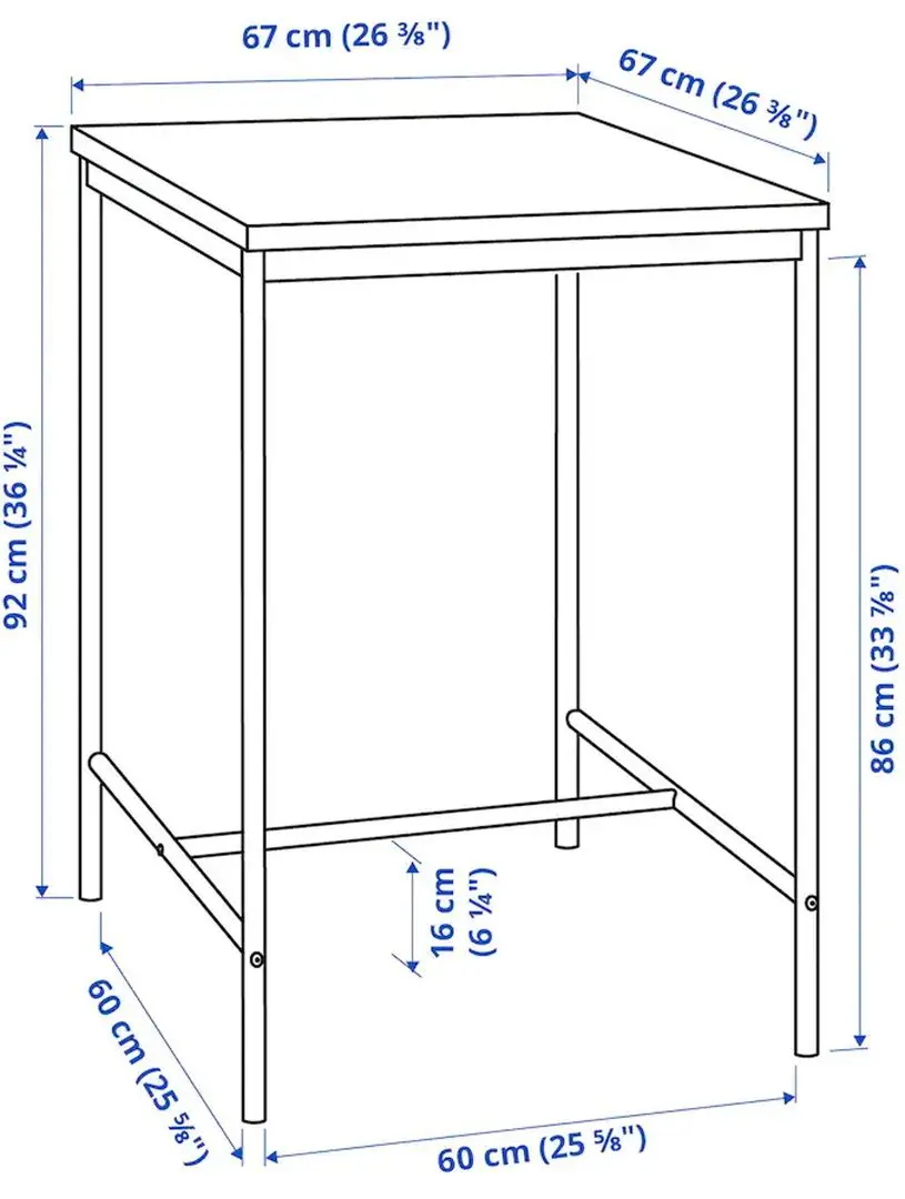 Set masa scaune Ikea Sandsberg/Stig 67x67cm 1+2 (Negru)