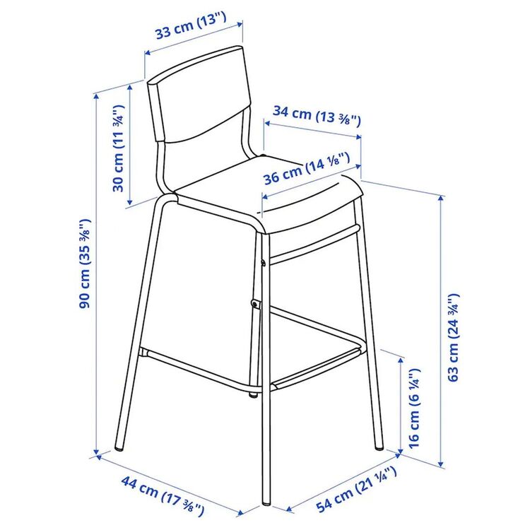 Set masa scaune Ikea Sandsberg/Stig 67x67cm 1+2 (Negru)