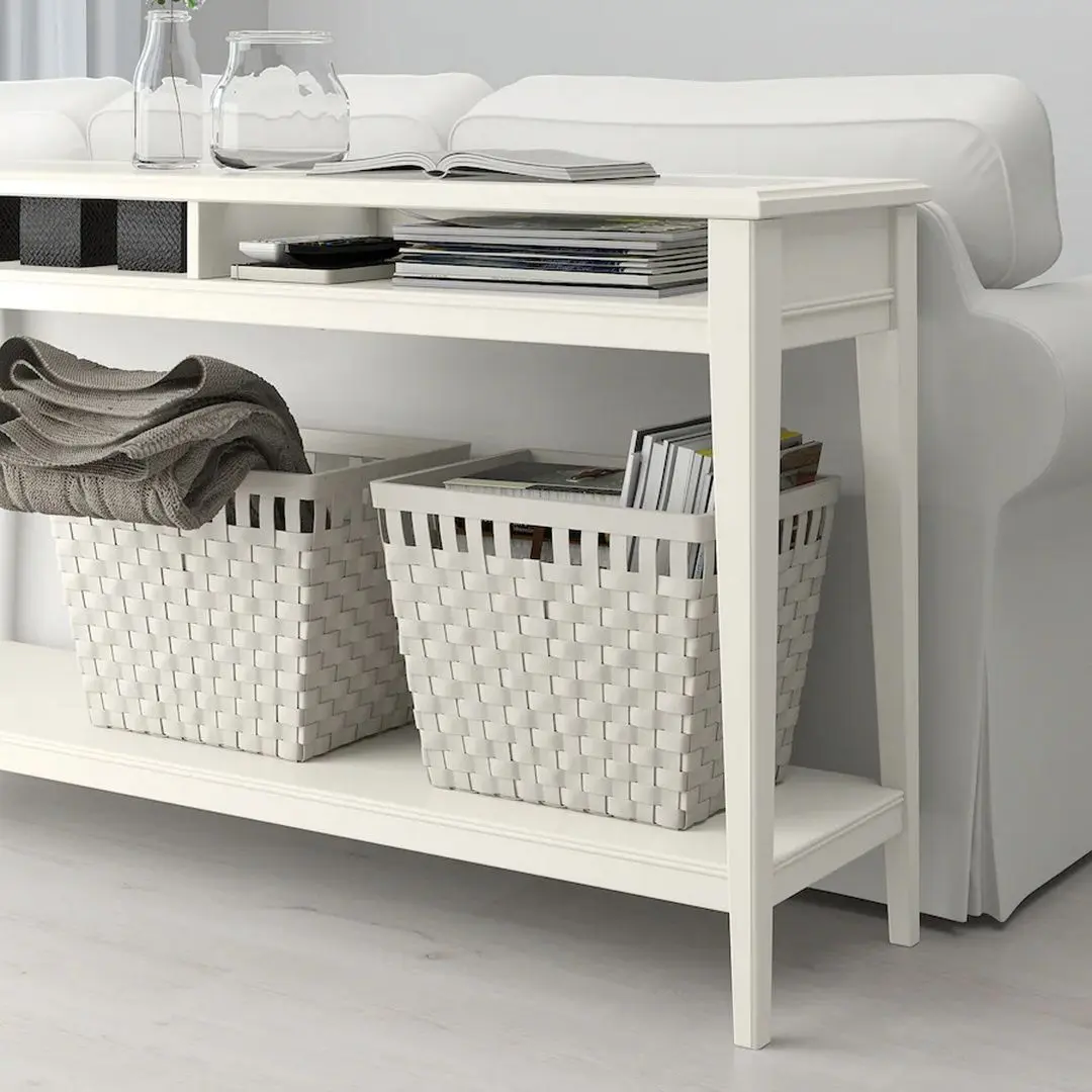 Consola Ikea Liatorp sticla 133x37 (Alb) - 7