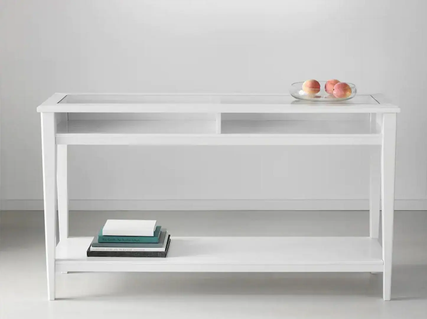 Consola Ikea Liatorp sticla 133x37 (Alb) - 4