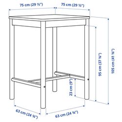 Masa de bar Ikea Ronninge 75x75 (Mesteacan) Thumb