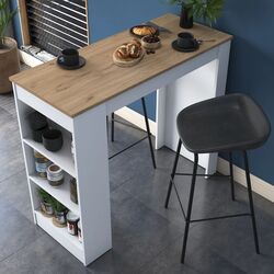 Masa de bar Mirage Meble JA103 (White/Walnut) Thumb