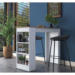 Masa de bar Mirage Meble JA103 (White/Walnut) Thumb