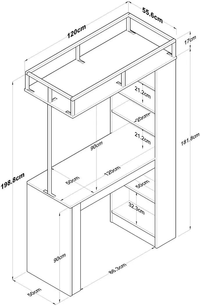 Masa de bar Mirage Meble JA117 (Walnut)