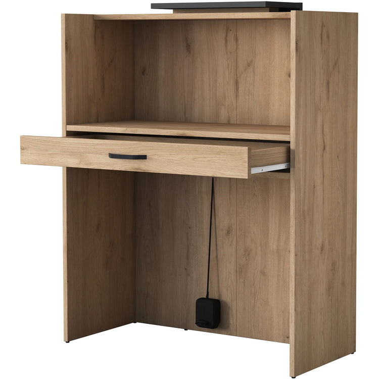 Стол-ресепшн Mirage Meble MA101 LED (Walnut/Dark Grey)