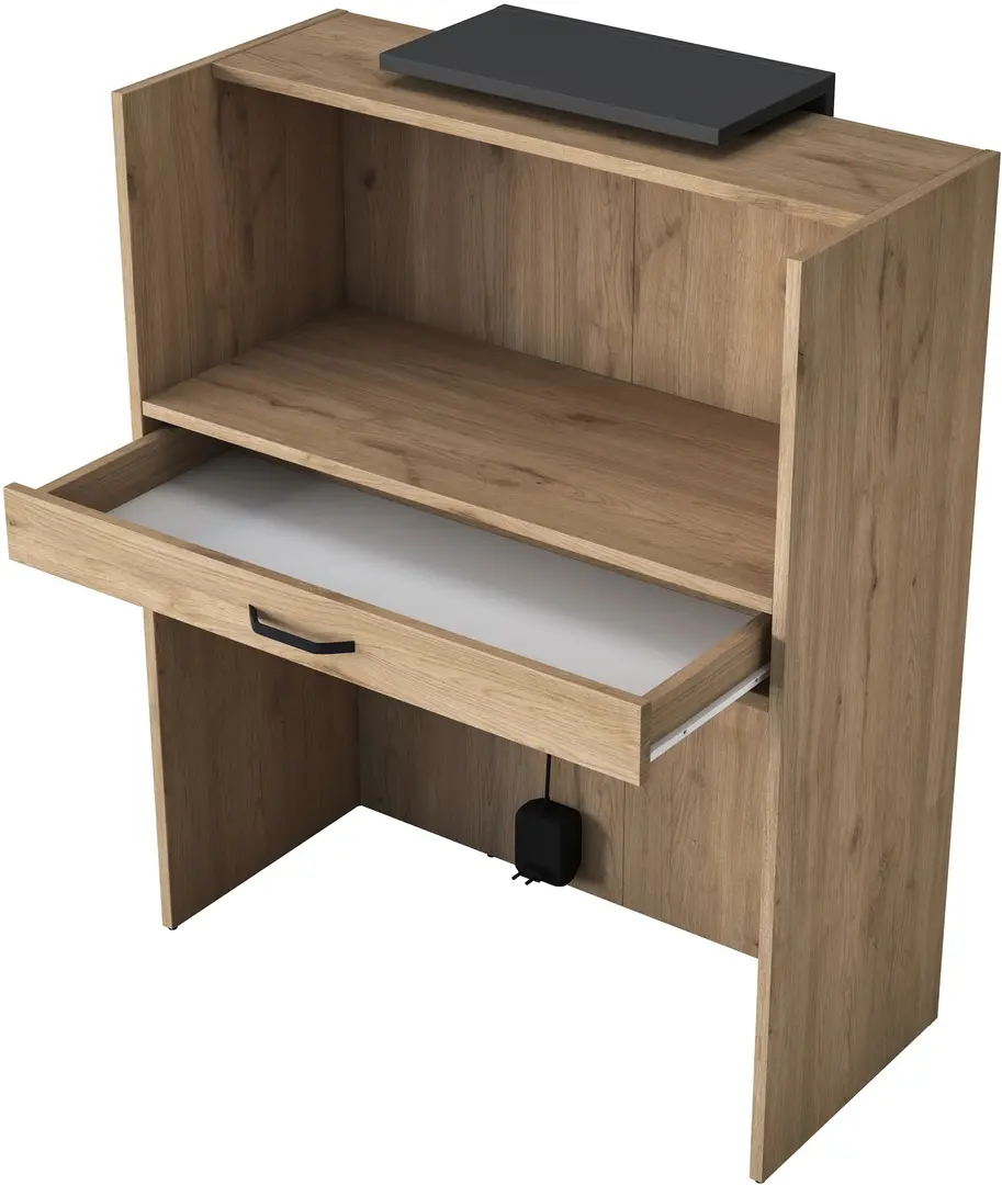 Стол-ресепшн Mirage Meble MA101 LED (Walnut/Dark Grey)