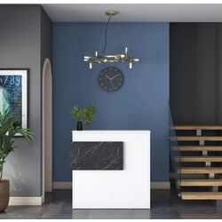 Стол-ресепшн Mirage Meble MA102 LED (White/Marble Black) Thumb