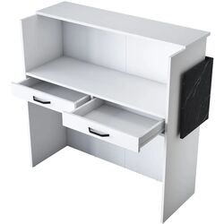 Стол-ресепшн Mirage Meble MA102 LED (White/Marble Black) Thumb