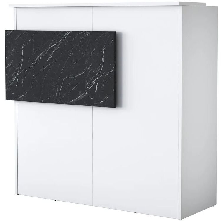 Стол-ресепшн Mirage Meble MA102 LED (White/Marble Black)