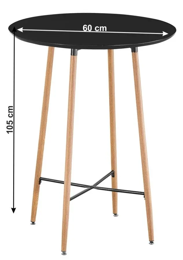Masa de bar Mobhaus Imam (Black/Oak)