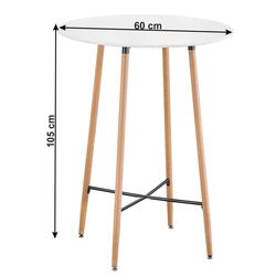 Masa de bar Tempo Kondela Imam (White/Oak) Thumb