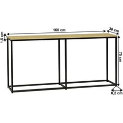 Masa auxiliara Mobhaus Busta (Oak/Black) Thumb