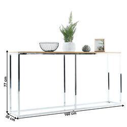 Masa auxiliara Mobhaus Kornis (Oak/Chrome) Thumb