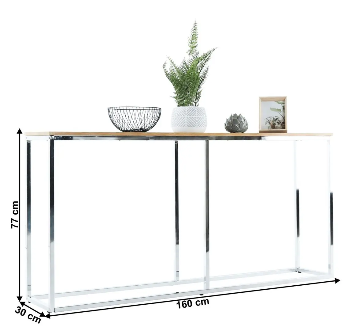 Masa auxiliara Mobhaus Kornis (Oak/Chrome) - 2