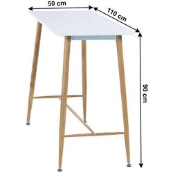 Masa Tempo Kondela Dorton (White/Beech) Thumb