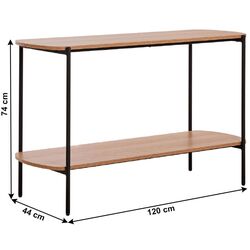 Masa auxiliara Tempo Kondela Holar (Acacia/Black) Thumb