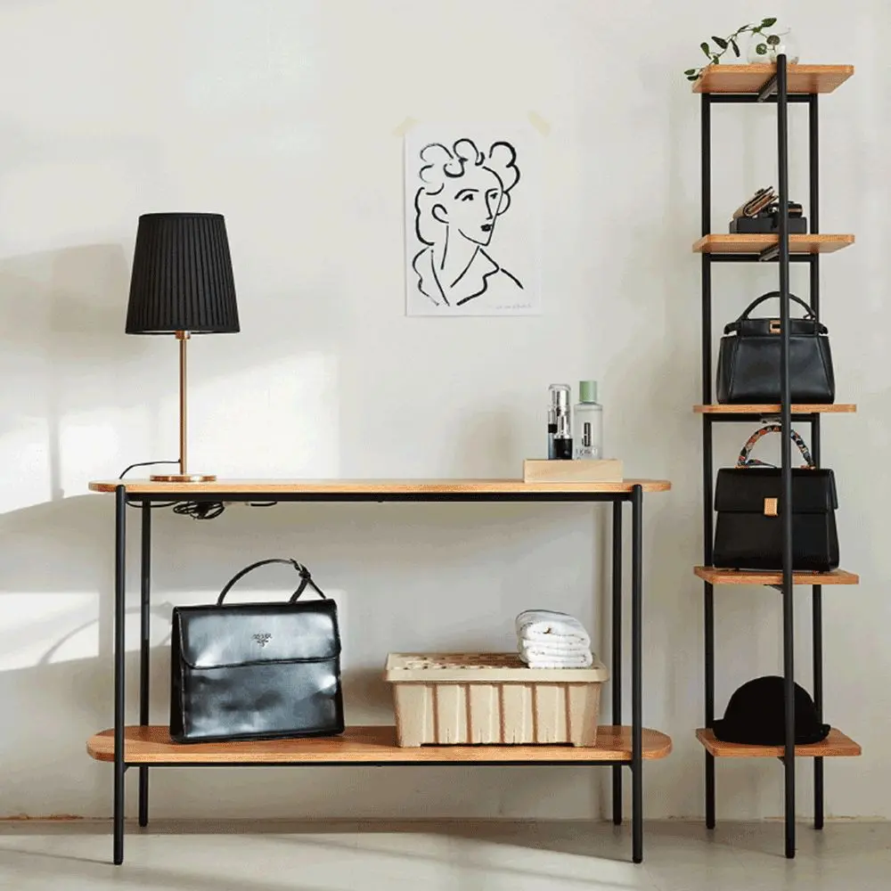 Masa auxiliara Tempo Kondela Holar (Acacia/Black) - 6