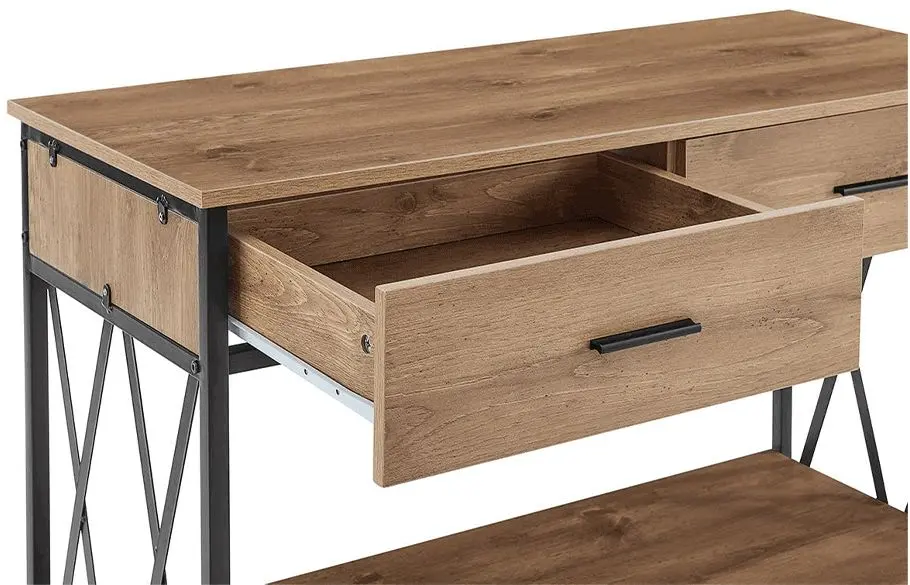 Masa auxiliara Tempo Kondela Nevan (Oak/Black) - 2