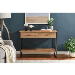 Masa auxiliara Tempo Kondela Nevan (Oak/Black) Thumb