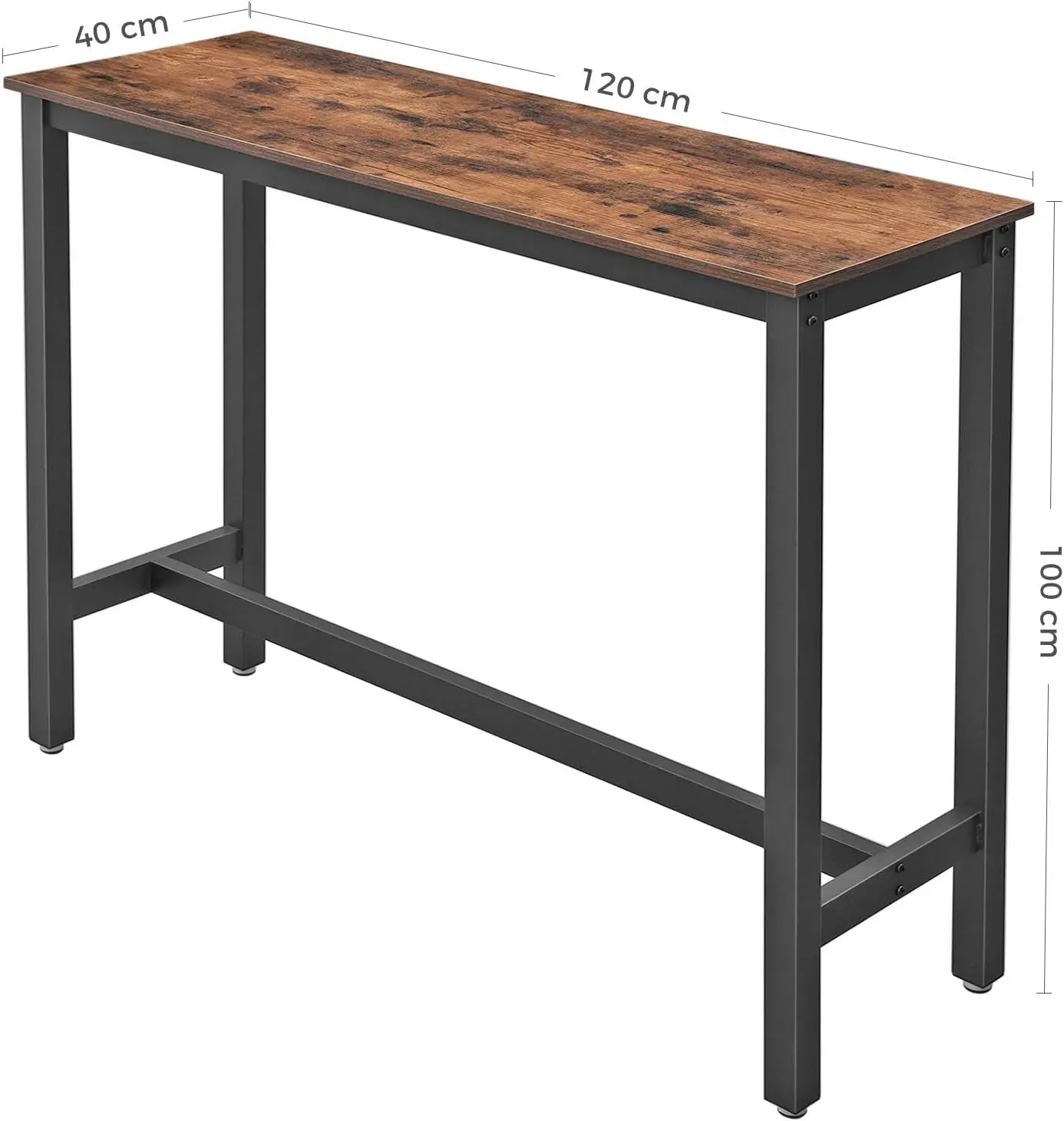 Masa de bar Vasagle LBT12X (Rustic Brown/Black)