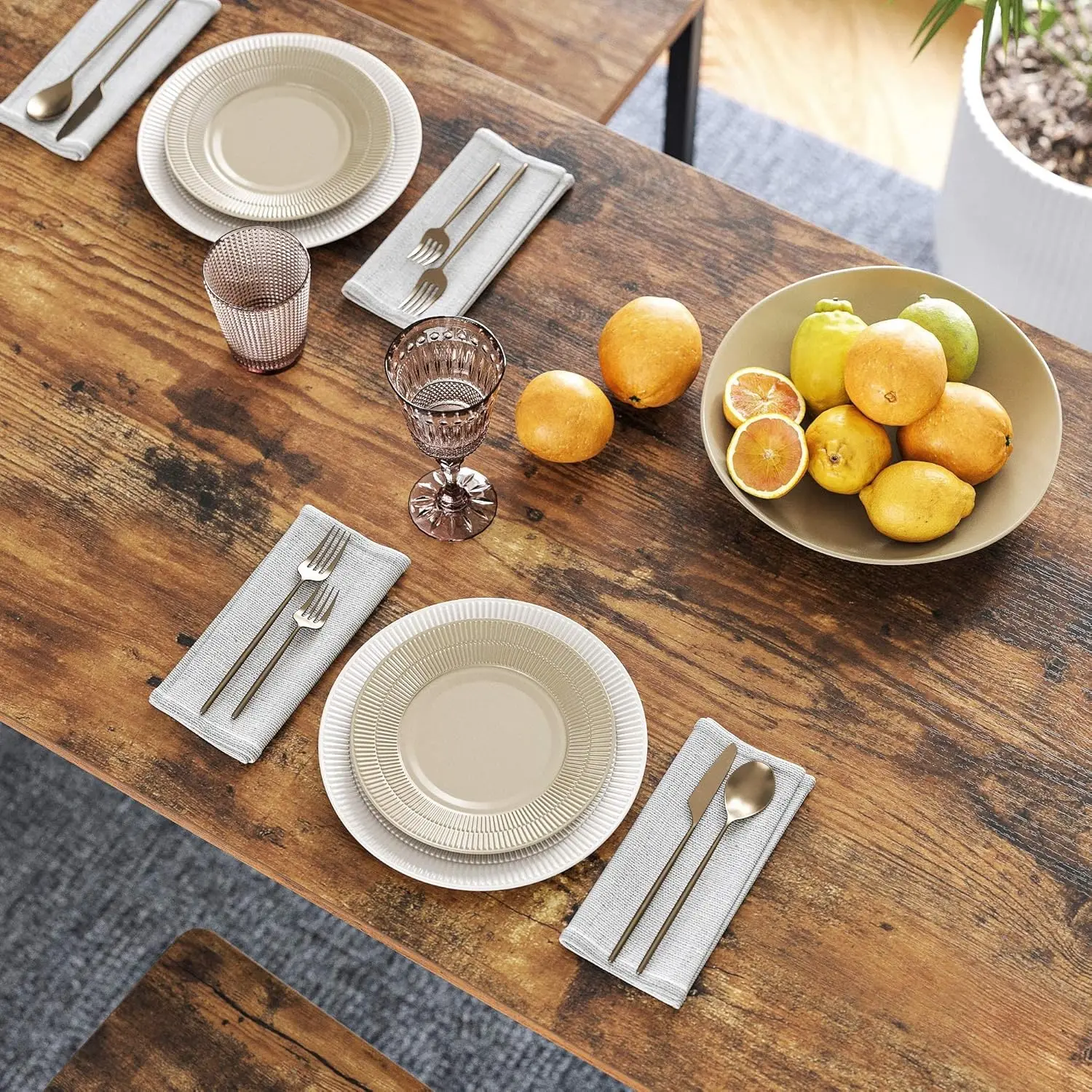 Masa de bar Vasagle LBT91X (Rustic Brown/Black)