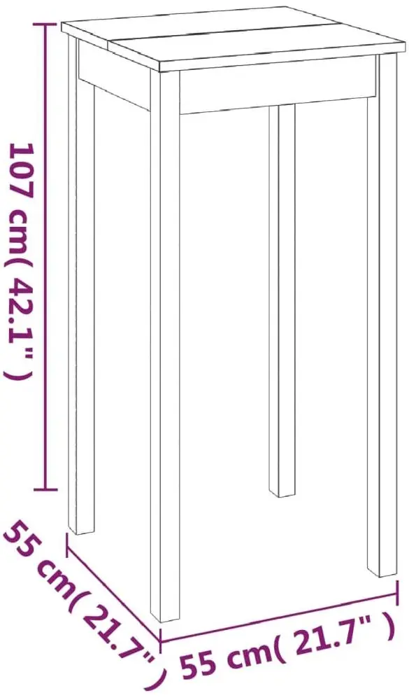 Masa de bar VidaXL 240379 (Black)