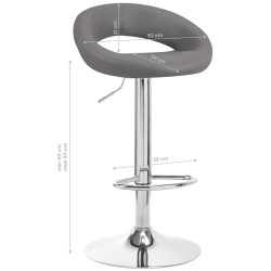 Scaun de bar 4Rico QS-B10 141197 (Grey/Chrome) Thumb